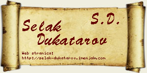 Selak Dukatarov vizit kartica